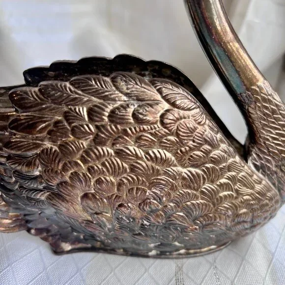 Godinger Silver Plate Swan, Collectible Napkin Holder VTG Godinger Made in Italy - Picture 8 of 17